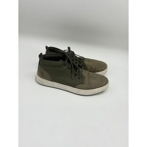 Timberland Chukka Boots Olive Green Suede Canvas Lace Up Mens 11.5